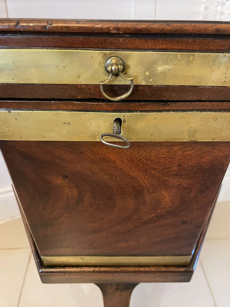 Antique George III Mahogany Wine Cooler/Lamp Table on Stand